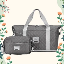 2026 New Travel Bag Set: Stylish, Large Capacity, Packs As You Like, Dry And Wet Separation, Sturdy And Durable, Perfect For Daily Commutes, Fitness, Travel, And Casual Outfits. A Must-Have! - Grey - View 4