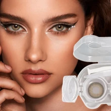 5 Pairs Of Colored Contact Lenses, Including A Contact Lens Case And Wearing Tools, Offer A Variety Of Color Options. They Can Be Used For About Half A Year And Are Suitable For Makeup On The Eyes, Changing Styles, Role-Playing, Festive Event Dressing, Halloween Costumes, And Cosplay, Etc. - 棕色盒子套裝 - 查看 3