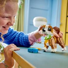 LEGO CREATOR 3-IN-1: NIEDLICHE TIERE – VERSPIELTER WELPEN, 31382, OFFIZIELL LIZENZIERTER SHOP, LIEFERUNG INNERHALB DER HALBINSEL INNERHALB VON 24–48 STUNDEN, SPIELZEUG, FILM, STEINSTÄBE, TEILE, BLOCKS, TIERE - Gelb - Übersicht 7