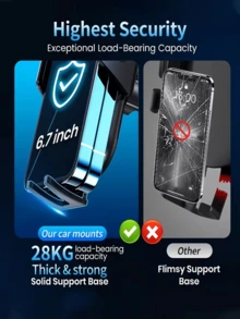 360°旋转碳纤维车载手机支架 - 多角度可调汽车仪表盘手机支架，通用型车载手机支架 - A - 查看 8