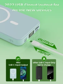 XBJ This 10,000 MAh Portable Power Bank Is A Fast Charger For Smartphones With A Display, A USB Port (Micro-USB Compatible), And Supports Android Systems. It's The Perfect Gift, An Ideal Travel Companion, And An Essential Mobile Power Source For Halloween, Christmas, And Back To School. Compact And Portable, It's Perfect For Winter Holidays, Travel/Camping, And As An Emergency Power Supply. A Great Gift For Family And Friends, Ideal For Birthdays, Holidays, And Camping Trips. Birthday Gift: Portable Magnetic Wireless Power Bank. - 便捷式行動電源 - 查看 3