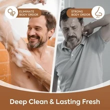 OceAura Persimmon Body Wash For Body Odor Control – Natural Deodorant Bar Soap For Strong Odor Smelly Feet Remove, Cleansing Body Deodorizing With Persimmon & Green Tea Extracts - 柿子 - 查看 6