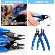 1/2/3pcs Wire Cutter Set, Spring-Loaded Diagonal/Flat Pliers, Chrome Vanadium Steel Precision Diagonal Cutting Pliers, Heavy Duty Cutting Pliers For Home Use - Multicolor - View 6