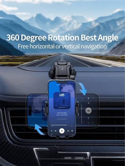Car Dashboard Phone Holder, Enhanced Adjustable Mount For Cell Phones, Compatible With All Models, Can Be Positioned Horizontally Or Vertically