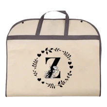 防尘服装罩，婚纱防尘罩，创意字母图案西装外套连衣裙保护罩，防潮悬挂式服装袋，衣柜收纳袋，透气旅行服装袋。