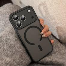 DECOPHONE 1 chiếc ốp lưng điện thoại từ tính không dây màu gradient trong suốt dễ thương, tương thích với iPhone 17 AIR 16 15 14 13 12 11 Pro Max Plus, mặt lưng silicon mềm màu kẹo ngọt - Đen mờ - Xem 4