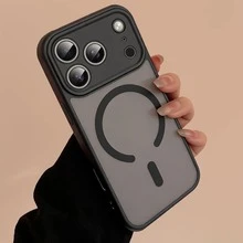 DECOPHONE 1 chiếc ốp lưng điện thoại từ tính không dây màu gradient trong suốt dễ thương, tương thích với iPhone 17 AIR 16 15 14 13 12 11 Pro Max Plus, mặt lưng silicon mềm màu kẹo ngọt - Đen mờ - Xem 7