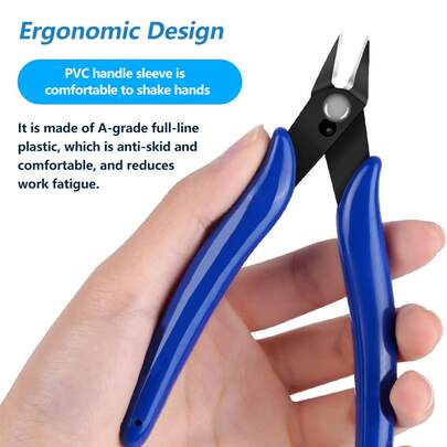 1/2/3pcs Wire Cutter Set, Spring-Loaded Diagonal/Flat Pliers, Chrome Vanadium Steel Precision Diagonal Cutting Pliers, Heavy Duty Cutting Pliers For Home Use