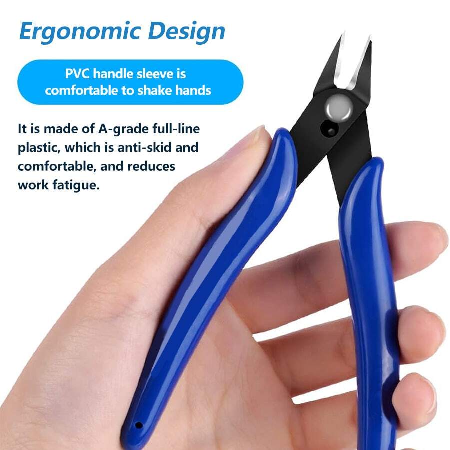 1/2/3pcs Wire Cutter Set, Spring-Loaded Diagonal/Flat Pliers, Chrome Vanadium Steel Precision Diagonal Cutting Pliers, Heavy Duty Cutting Pliers For Home Use - Multicolor - View 1