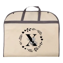 防尘服装罩，婚纱防尘罩，创意字母图案西装外套连衣裙保护罩，防潮悬挂式服装袋，衣柜收纳袋，透气旅行服装袋。