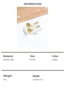 一对奢华金色边框长方形竖款水晶吊坠耳环，优雅百搭，适合派对、日常佩戴和通勤。