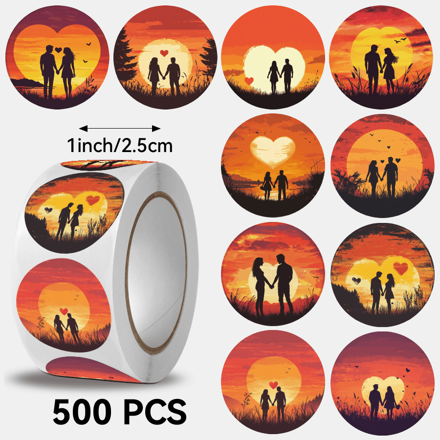 JOERBABU the little kangaroo Bobbie 500 miếng/cuộn giấy Kraft, các mẫu mã bao gồm chuột lang nước, hình trái tim, hươu trong rừng, thế giới khủng long, gấu Bắc Cực, hoàn hảo để gói quà, trang trí cốc, bánh ngọt, văn phòng phẩm, phong bì và nhiều dự án DIY khác. - Nhiều màu - View 5