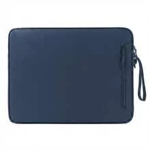 加厚防震笔记本电脑保护套，牛津布防水尼龙内衬，前置口袋，储物隔层，双拉链设计，适用于 13-14 英寸/14.1-15.4 英寸笔记本电脑（兼容 16 英寸）。 - 寶藍色 - 查看 2