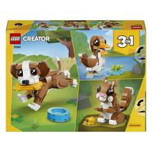 LEGO CREATOR 3-IN-1: NIEDLICHE TIERE – VERSPIELTER WELPEN, 31382, OFFIZIELL LIZENZIERTER SHOP, LIEFERUNG INNERHALB DER HALBINSEL INNERHALB VON 24–48 STUNDEN, SPIELZEUG, FILM, STEINSTÄBE, TEILE, BLOCKS, TIERE - Gelb - Übersicht 9