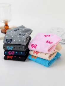 7 đôi tất nữ chấm bi và nơ dễ thương, mềm mại, thoải mái, phù hợp cho mọi mùa, là lựa chọn tốt nhất cho việc mang hàng ngày. - Nhiều màu - Xem 3