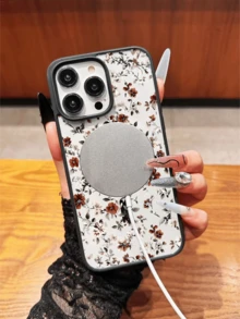 1个新款热销黑色亚克力磁性树枝花卉图案手机壳，兼容 17 Pro Max/17 Pro/17/16 Pro Max/16 Pro/16/15 Pro Max/15 Pro/15 Plus/15/14 Pro Max/14 Pro/14 Plus/14/13 Pro Max/13 Pro/13/12 Pro/12/11/11 Pro Max/11 Pro XS XR X 7 8，Galaxy S25/A14/A15/A35/A55/S22/S23/S24 FE/S25/S24，超柔软保护壳，适合作为新年礼物、生日礼物、送给女朋友/男朋友的礼物或自用 - 黑色 - 查看 5