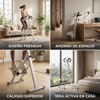 Máquina de Escalada Plegable para Ejercicio en Casa,Quema Grasa y Fortalecimiento Corporal,Silenciosa y Portátil,Ideal para Uso en Hogar, Oficina y Gimnasio,Perfecta para Bajar de Peso, Aficionados al Fitness y Familias