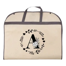 防尘服装罩，婚纱防尘罩，创意字母图案西装外套连衣裙保护罩，防潮悬挂式服装袋，衣柜收纳袋，透气旅行服装袋。