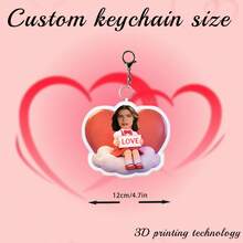 Customized Photo Keychain, Personalized Keychain, Customized With Pictures, Cute, Suitable For Father's Day, Mother's Day, Halloween, Christmas, Christmas Eve, Valentine's Day, Birthdays, Personalized Anniversaries - Little Bear - Love - View 10