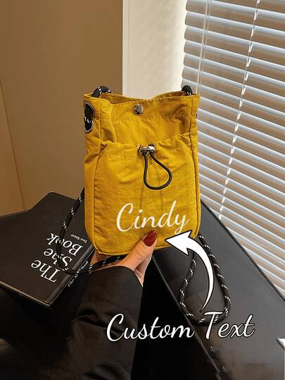 Customized Crossbody Bag, Mini Letter Design Crossbody Bag, Suitable For Men And Women, Ideal For Casual Daily Use, Crossbody Bag, Shoulder Bag, Side Bag, Square Bag, Perfect For Vacation, College Life, Student Summer Gift, Men's Gift, Women's College, Work, Business, Commute, Office, Anniversary, Couples, Birthday Gift, Valentine's Day, New Year Gift