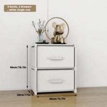 1件装简易储物柜，带多层抽屉，卧室内衣收纳架，家用组装式储物架，带抽屉的立方体储物柜，防尘衣柜，储物架，鞋架，独立式展示架，DIY组装，落地式储物架，书柜，适用于卧室、客厅、厨房、书房、办公室、度假收纳 - 彩色 - 查看 18