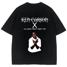 Ken Carson T-Shirt Opium Destroy Lonely Gothic Punk T-Shirt 2025Summer New Hot-Seling Men's Women's Cotton T-Shirt (4) - màu đen - Xem 1