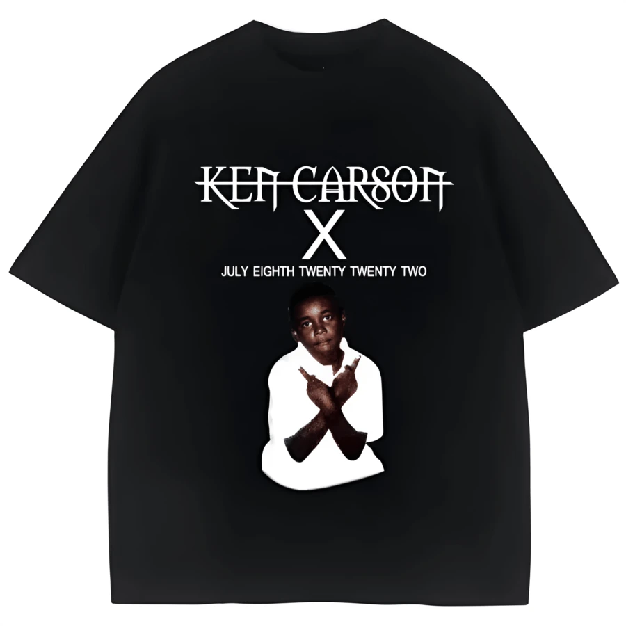 Ken Carson T-Shirt Opium Destroy Lonely Gothic Punk T-Shirt 2025Summer New Hot-Seling Men's Women's Cotton T-Shirt (4) - màu đen - Xem 1