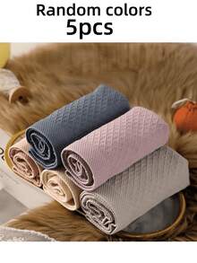 5pcs High Waist Seamless Shaping Panties For Women, Soft & Comfortable Shapewear Briefs, Breathable Solid Color Underwear For Everyday & Formal Occasions, Seamless & Invisible Design, Available In Nude, Pink, Purple, Suitable For 80-140lbs