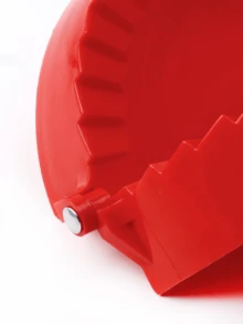 1pc Large Red Plastic Dumpling Mold, Pastry Pressure Mold, Suitable For Baking Tools - Multicolor - View 3