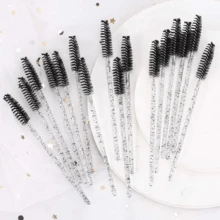 100/500pcs Disposable Black Eyelash Mascara Brush, Eyebrow Brush, Mini Makeup Brushes - Eyebrow Brush, Eyeshadow Brush, Spiral Brush - Black - View 9