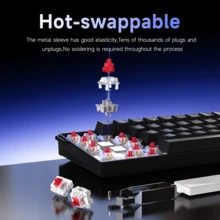 Teclado mecánico con cable AJAZZ NK61 RGB, teclado con retroiluminación personalizable, teclado compacto y portátil, teclado de oficina, teclado para juegos, teclado mecánico, teclado para juegos de computadora, cable USB-C desmontable, incluye extractor de teclas - Producto auténtico oficial - Ver 4