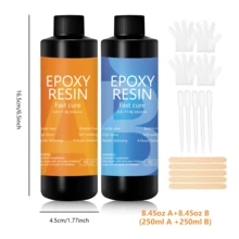 1:1 体积比环氧树脂，高光泽，抗紫外线，快速固化，适用于艺术、珠宝制作、工艺品制作 - 包含树脂和固化剂，DIY珠宝制作，合成树脂材料 - 透明 - 查看 12