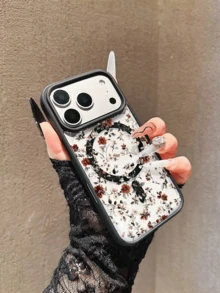 1个新款热销黑色亚克力磁性树枝花卉图案手机壳，兼容 17 Pro Max/17 Pro/17/16 Pro Max/16 Pro/16/15 Pro Max/15 Pro/15 Plus/15/14 Pro Max/14 Pro/14 Plus/14/13 Pro Max/13 Pro/13/12 Pro/12/11/11 Pro Max/11 Pro XS XR X 7 8，Galaxy S25/A14/A15/A35/A55/S22/S23/S24 FE/S25/S24，超柔软保护壳，适合作为新年礼物、生日礼物、送给女朋友/男朋友的礼物或自用 - 黑色 - 查看 3