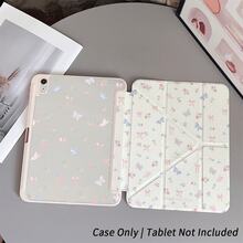 A Pastel Butterfly & Bow Pattern Protective Tablet Case - Ideal For Soft Dreamy Style Enthusiasts And Romantic Design Seekers,Protective Folio Table Case With Pen Holder,Compatible With IPad Pro (M5)/IPad Air (M3)/IPad 11"(A16)/Compatible With Samsung Galaxy S9/S7/S10+/S6 Lite/Compatible With XIAOMI