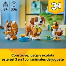 LEGO CREATOR 3-IN-1: NIEDLICHE TIERE – VERSPIELTER WELPEN, 31382, OFFIZIELL LIZENZIERTER SHOP, LIEFERUNG INNERHALB DER HALBINSEL INNERHALB VON 24–48 STUNDEN, SPIELZEUG, FILM, STEINSTÄBE, TEILE, BLOCKS, TIERE - Gelb - Übersicht 6
