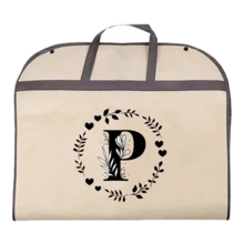 防尘服装罩，婚纱防尘罩，创意字母图案西装外套连衣裙保护罩，防潮悬挂式服装袋，衣柜收纳袋，透气旅行服装袋。