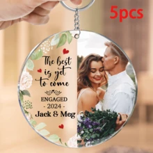Customized Newlywed Couple Keychain: "The Best Is Yet To Come" - Personalized Keychain, Valentine's Day Gift, Anniversary Gift, Happy Valentine's Day - Multicolor - View 6