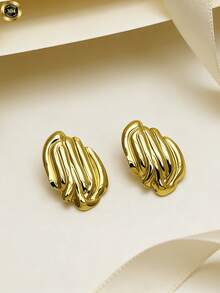 The New European-Style Golden Fashion Is Popular. The Elegant And Fashionable Personalized Women's Earrings With Advanced Design Features A Sense Of Line. They Are Suitable For Wearing On Festivals, As Birthday Gifts, And Can Be Paired With Various Styles Of Clothing. Valentine's Day, Valentine's Day, Charm Pulseras, - Multicolor - View 5