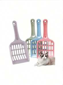 Plastic Cat Litter Scoop, Self-Cleaning Cat Litter Box Shovel, Kitten Toilet Cleaning Tool, Cat Supplies