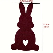 6pcs Easter Bunny Wallet, Classic Creative Easter Wallet Card, Felt Bunny Wallet, Gift Wallet, Felt Pouch To Hold Cash Or Coupons, Easter Bunny Cash Gift Decor, Easter Basket Decor - Multicolor - View 2