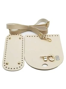 Bộ dụng cụ tự làm túi móc len 3 món, bao gồm quai giả da, đáy túi và nắp túi - Vật liệu thủ công làm túi, quai đeo điều chỉnh được thoải mái, phụ kiện đáy túi kèm kim loại, phù hợp với túi đan, túi móc, túi xách tay, là lựa chọn thay thế lý tưởng cho các sản phẩm thủ công thời trang và là sự lựa chọn hoàn hảo để làm túi xách tay, phụ kiện túi xách tự làm. - Nhiều màu - Xem 7