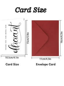 1pc Personalized Wedding Thank You Card, Suitable For Officiant - Elegant Wording - Appreciation For Wedding Ceremony - English Greeting Card Suitable For Any Recipient - Sets - View 2