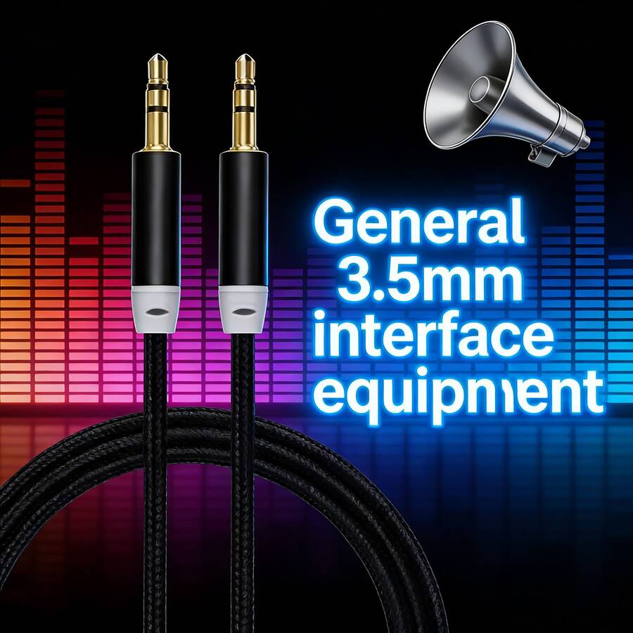 Cáp âm thanh AUX 3.5mm, đầu đực sang đầu đực! Truyền tải âm thanh ổn định để kết nối điện thoại thông minh với dàn âm thanh xe hơi, tai nghe, máy nghe nhạc MP3 và nhiều thiết bị khác. Tương thích rộng rãi với , OnePlus, Redmi 5 Plus và các thiết bị khác. - màu đen - Xem 1