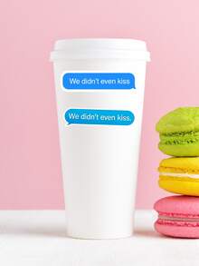 We Haven't Even Kissed Stickers | Romance Novel Quote Vinyl Stickers | Sports Romance Theme Stickers | BookTok Romance Novel Fan Gifts | Intense Rivals Fanfiction, LGBTQ+ Hockey Fiction, Funny Images, Emojis, Speech Bubbles, Waterproof Stickers - Multicolor - View 5