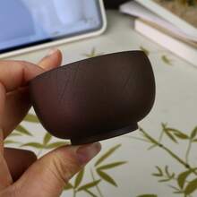 1 Set Purple Clay Hanwa Teapot Set, Handmade Purple Clay Teaware, Home & Travel Tea Set, Includes 1 Teapot And 2 Guest Tea Cups, Unique Chinese Style Teaware, Suitable For Home Use, Guests, And Gifting - Multicolor - View 8