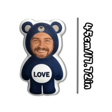 Customized Throw Pillow, Personalized Photo Pillow As Gift, And Couple Pillow With Groom's Image Printed - Black Bear - View 11