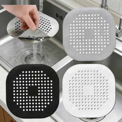 硅胶毛发收集器兼排水塞，适用于浴缸和淋浴房 - 防止堵塞和异味