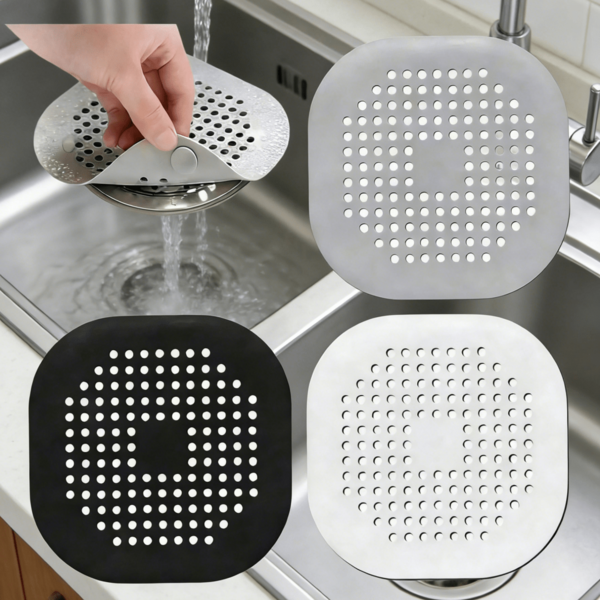 硅胶毛发收集器兼排水塞，适用于浴缸和淋浴房 - 防止堵塞和异味