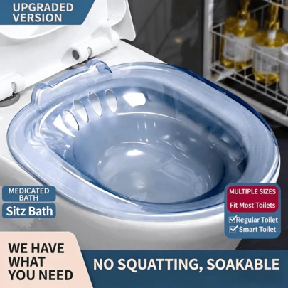 1 Stück rutschfester spritzwassergeschützter Bidet-Toilettensitz, luxuriöser badewannenartiger Bidet - bequem für die Erholung nach der Entbindung, Baden und Hygiene Badezimmer-Accessoire - ergonomisches Design, einfach zu benutzen ohne Hocken, geeignet für Hämorrhoiden, Wochenbett, ältere Menschen, Schwangere