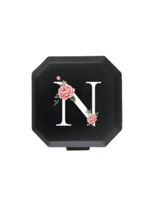 Portable Pill Box With Pink Peony Flower & A-Z Letter Pattern, Pink Peony Flower Design, Portable Medical First Aid Kit, 6 Compartment Capsule Storage Box, Travel Pill Case Medicine Bag Pill Containers Hospital Bag Medicine Organizer Medicine Storage Bag Travel Must Haves Bags For Traveling Holiday Essential - Multicolor - View 15